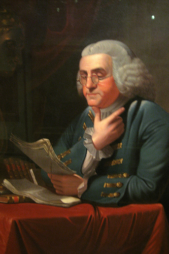 Philadelphia - Old City: Second Bank Portrait Gallery - Benjamin Franklin